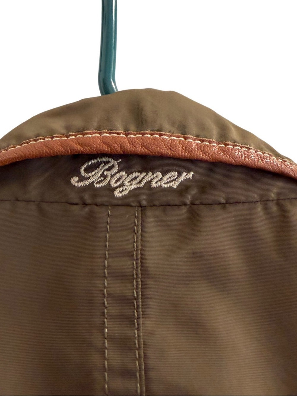 Vintage Bogner Utility Field Jacket Brown Leather Trim Safari Jacket Est Medium - Picture 6 of 14